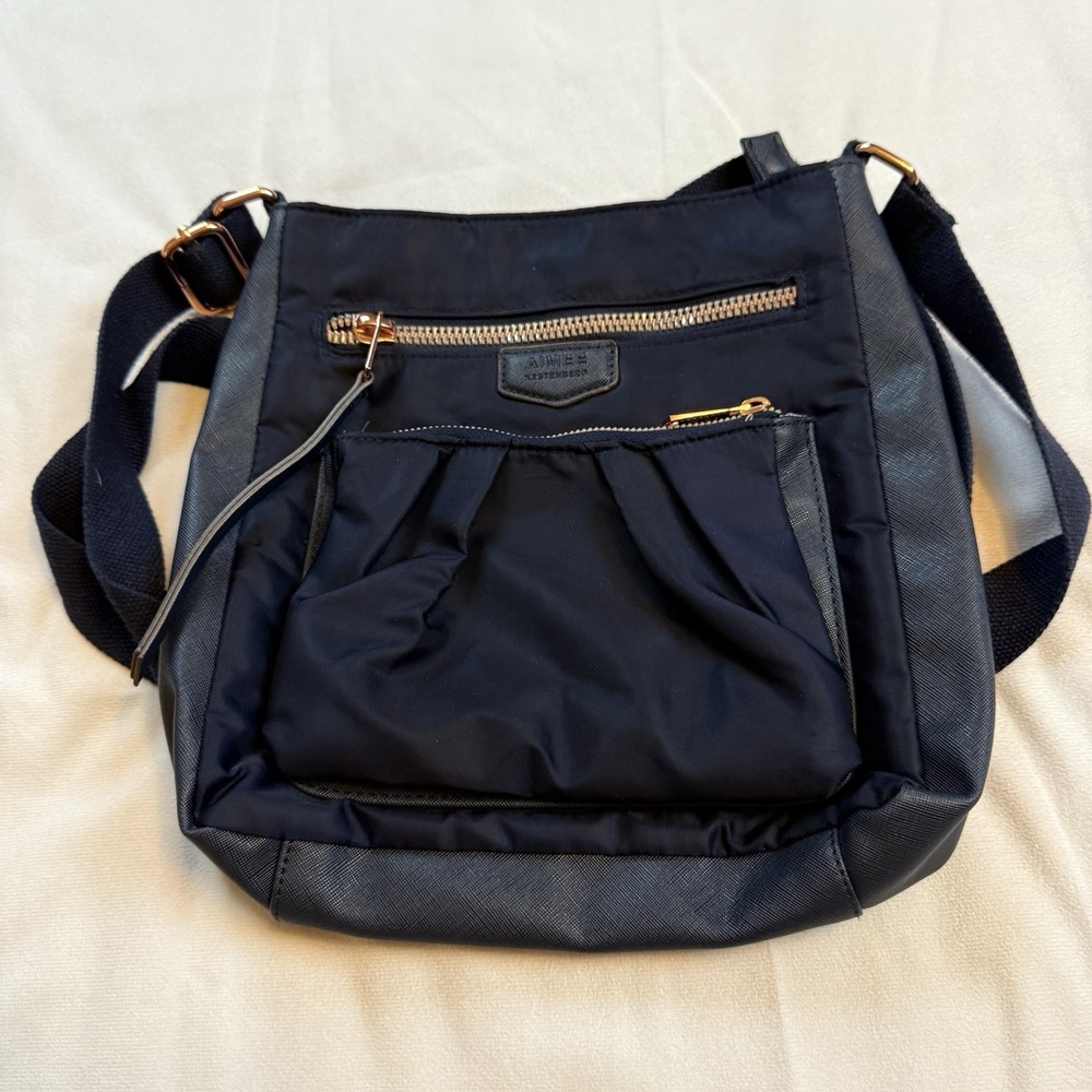Aimee Kestenberg Women's Messenger Bag‎ Dark Blue Nylon Crossbody Bag EUC